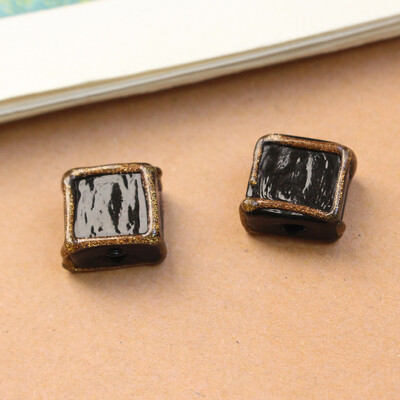 Vintage 12mm Lampwork staklene perle Kvadratna perla Crvena Bijela Crna Mješovita za Naušnice Narukvica Ogrlica Izrada nakita Privjesci DIY Acce