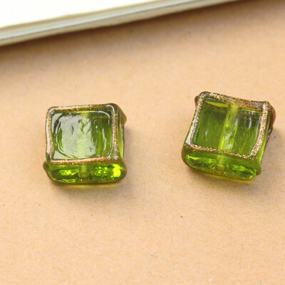 Vintage 12mm Lampwork staklene perle Kvadratna perla Crvena Bijela Crna Mješovita za Naušnice Narukvica Ogrlica Izrada nakita Privjesci DIY Acce