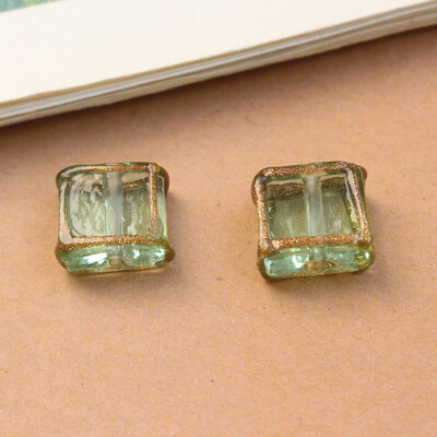 Vintage 12mm Lampwork staklene perle Kvadratna perla Crvena Bijela Crna Mješovita za Naušnice Narukvica Ogrlica Izrada nakita Privjesci DIY Acce