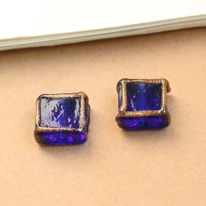 Vintage 12mm Lampwork staklene perle Kvadratna perla Crvena Bijela Crna Mješovita za Naušnice Narukvica Ogrlica Izrada nakita Privjesci DIY Acce