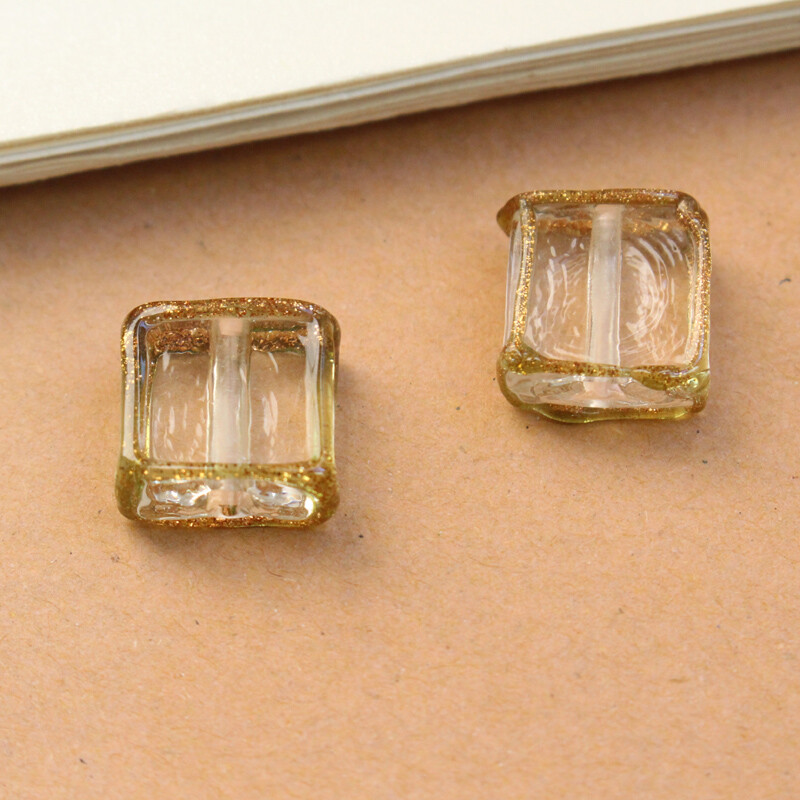 Vintage 12mm Lampwork staklene perle Kvadratna perla Crvena Bijela Crna Mješovita za Naušnice Narukvica Ogrlica Izrada nakita Privjesci DIY Acce