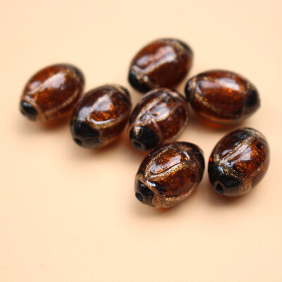 Kézzel készített üveggyöngy ovális lámpatest gyöngyök piros átlátszó többszínű ékszerkészítéshez kellékek karkötő nyaklánc anyagok Sieraden