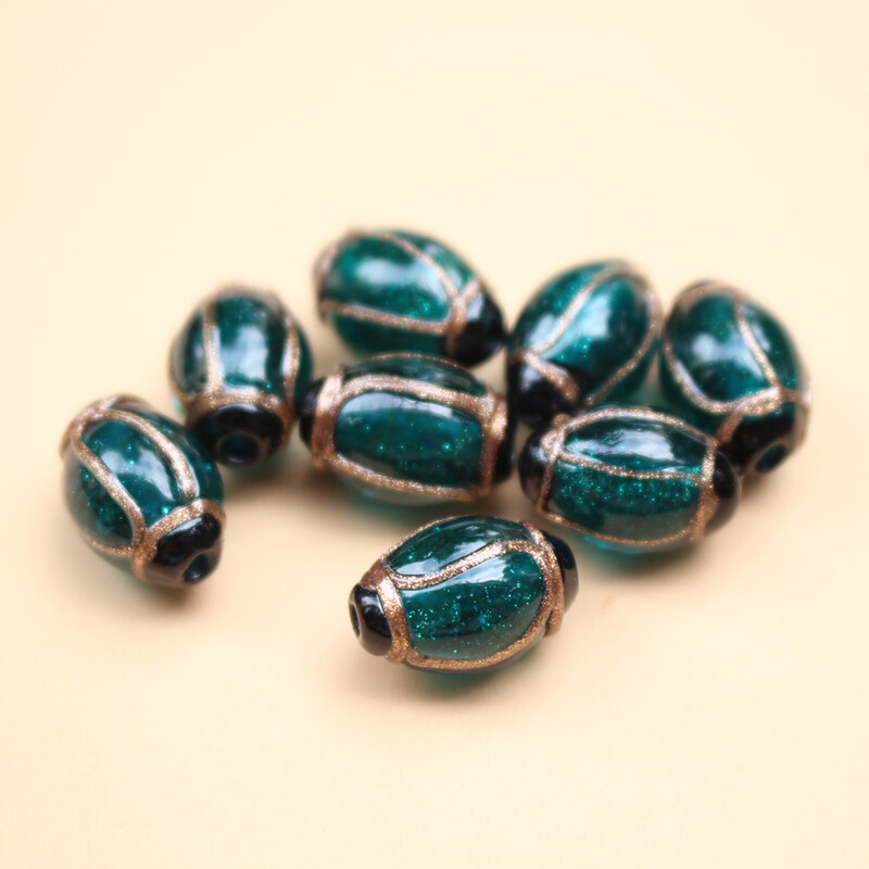 Kézzel készített üveggyöngy ovális lámpatest gyöngyök piros átlátszó többszínű ékszerkészítéshez kellékek karkötő nyaklánc anyagok Sieraden