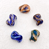5 db 20 mm-es szabálytalan spirális kerámiagyöngyök ékszerekhez Barkácsolás színátmenet színessé tétele