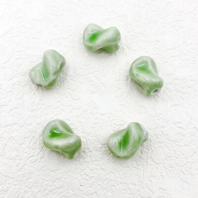 5 db 20 mm-es szabálytalan spirális kerámiagyöngyök ékszerekhez Barkácsolás színátmenet színessé tétele