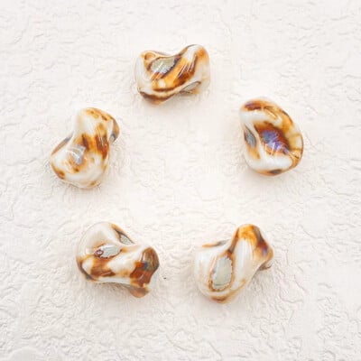 5 db 20 mm-es szabálytalan spirális kerámiagyöngyök ékszerekhez Barkácsolás színátmenet színessé tétele