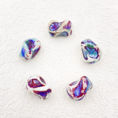 5 db 20 mm-es szabálytalan spirális kerámiagyöngyök ékszerekhez Barkácsolás színátmenet színessé tétele