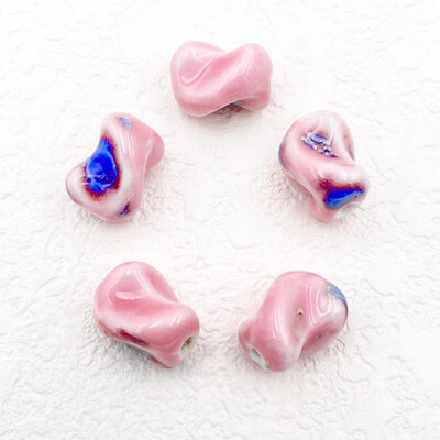 5 db 20 mm-es szabálytalan spirális kerámiagyöngyök ékszerekhez Barkácsolás színátmenet színessé tétele