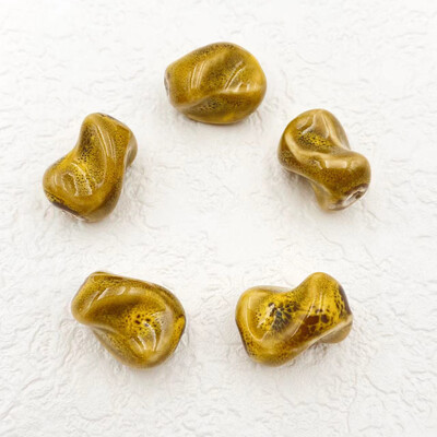 5 db 20 mm-es szabálytalan spirális kerámiagyöngyök ékszerekhez Barkácsolás színátmenet színessé tétele