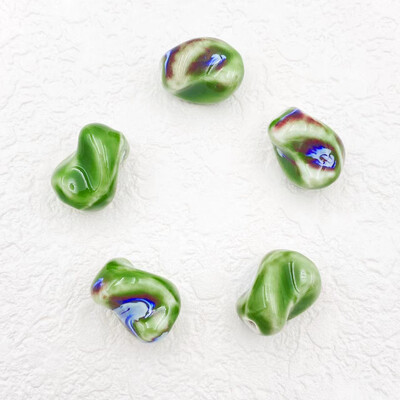 5 db 20 mm-es szabálytalan spirális kerámiagyöngyök ékszerekhez Barkácsolás színátmenet színessé tétele