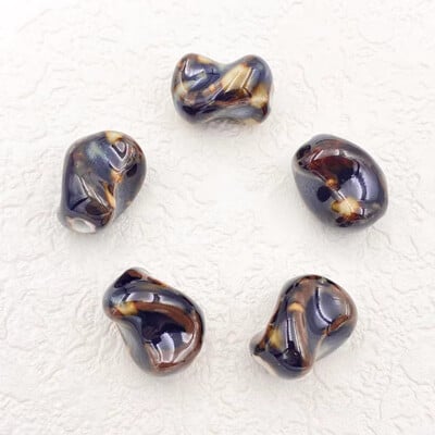 5 db 20 mm-es szabálytalan spirális kerámiagyöngyök ékszerekhez Barkácsolás színátmenet színessé tétele