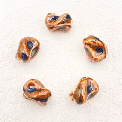 5 db 20 mm-es szabálytalan spirális kerámiagyöngyök ékszerekhez Barkácsolás színátmenet színessé tétele