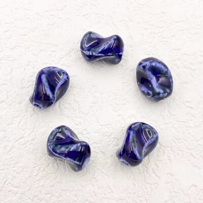 5 db 20 mm-es szabálytalan spirális kerámiagyöngyök ékszerekhez Barkácsolás színátmenet színessé tétele