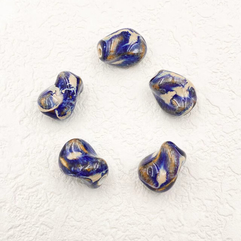 5 db 20 mm-es szabálytalan spirális kerámiagyöngyök ékszerekhez Barkácsolás színátmenet színessé tétele