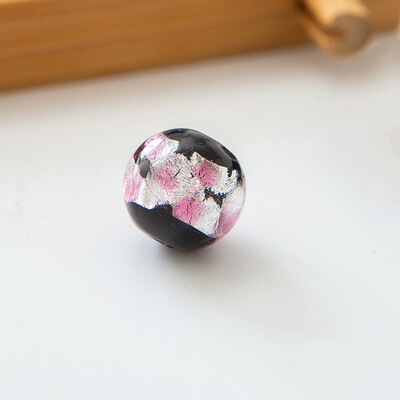 Okrugli oblik 8 mm 10 mm 12 mm šarene folije ručno rađene Lampwork staklene labave perle za izradu nakita DIY rukotvorine