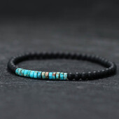 Nový minimalistický 4mm korálkový náramok unisex cisársky ónyx malý kameň braclet meditácia joga strand braslet pár brazalete pulsera
