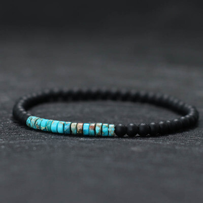 Nový minimalistický 4mm korálkový náramok unisex cisársky ónyx malý kameň braclet meditácia joga strand braslet pár brazalete pulsera