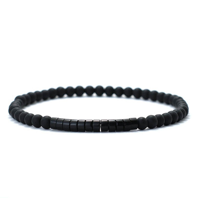 Nový minimalistický 4mm korálkový náramok unisex cisársky ónyx malý kameň braclet meditácia joga strand braslet pár brazalete pulsera