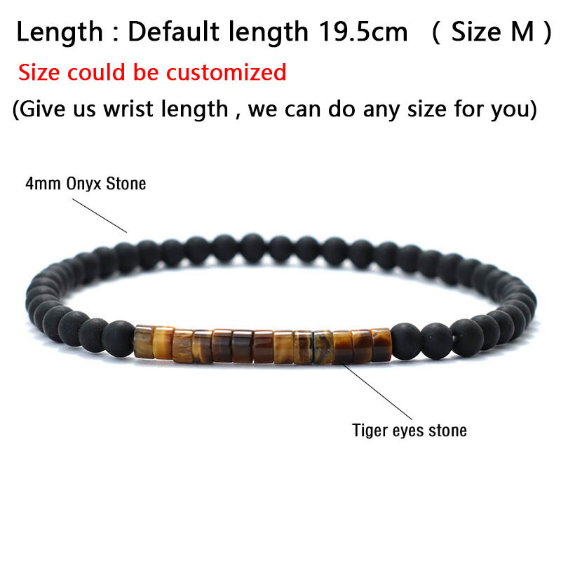 Nový minimalistický 4mm korálkový náramok unisex cisársky ónyx malý kameň braclet meditácia joga strand braslet pár brazalete pulsera