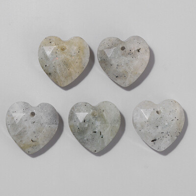 Πολύπλευρο σχήμα καρδιάς Πέτρα γούρι χάντρα φυσικός αμαζονίτης Αμέθυστοι Tiger Eye Πολύτιμοι λίθοι Χάντρες για κοσμήματα Σκουλαρίκια Κολιέ DIY