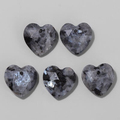 Πολύπλευρο σχήμα καρδιάς Πέτρα γούρι χάντρα φυσικός αμαζονίτης Αμέθυστοι Tiger Eye Πολύτιμοι λίθοι Χάντρες για κοσμήματα Σκουλαρίκια Κολιέ DIY