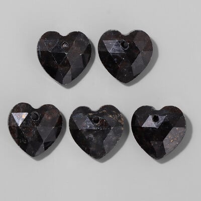 Πολύπλευρο σχήμα καρδιάς Πέτρα γούρι χάντρα φυσικός αμαζονίτης Αμέθυστοι Tiger Eye Πολύτιμοι λίθοι Χάντρες για κοσμήματα Σκουλαρίκια Κολιέ DIY