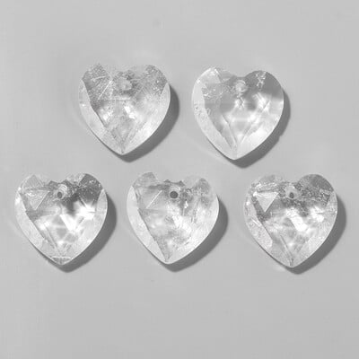 Πολύπλευρο σχήμα καρδιάς Πέτρα γούρι χάντρα φυσικός αμαζονίτης Αμέθυστοι Tiger Eye Πολύτιμοι λίθοι Χάντρες για κοσμήματα Σκουλαρίκια Κολιέ DIY