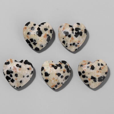 Πολύπλευρο σχήμα καρδιάς Πέτρα γούρι χάντρα φυσικός αμαζονίτης Αμέθυστοι Tiger Eye Πολύτιμοι λίθοι Χάντρες για κοσμήματα Σκουλαρίκια Κολιέ DIY