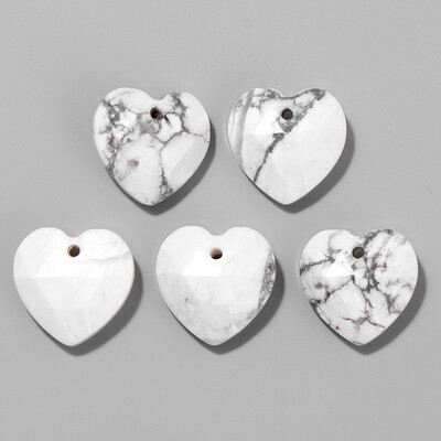 Πολύπλευρο σχήμα καρδιάς Πέτρα γούρι χάντρα φυσικός αμαζονίτης Αμέθυστοι Tiger Eye Πολύτιμοι λίθοι Χάντρες για κοσμήματα Σκουλαρίκια Κολιέ DIY