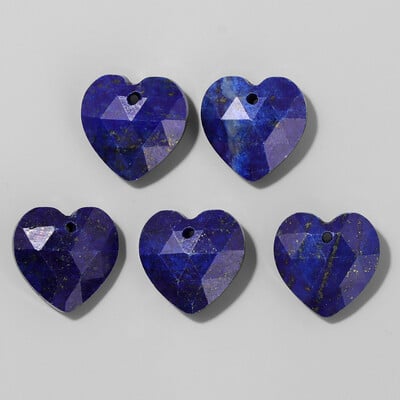 Πολύπλευρο σχήμα καρδιάς Πέτρα γούρι χάντρα φυσικός αμαζονίτης Αμέθυστοι Tiger Eye Πολύτιμοι λίθοι Χάντρες για κοσμήματα Σκουλαρίκια Κολιέ DIY