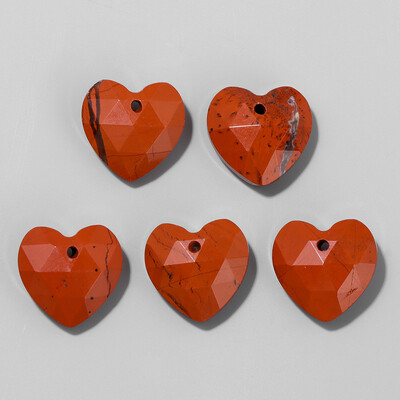 Πολύπλευρο σχήμα καρδιάς Πέτρα γούρι χάντρα φυσικός αμαζονίτης Αμέθυστοι Tiger Eye Πολύτιμοι λίθοι Χάντρες για κοσμήματα Σκουλαρίκια Κολιέ DIY