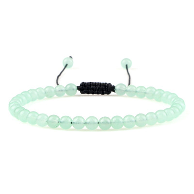 4 mm-es természetes kőből készült kerek gyöngyök karkötő, női minimalizmus, állítható bőr karkötők ékszerek férfi gyógyító jóga pulszera ajándék