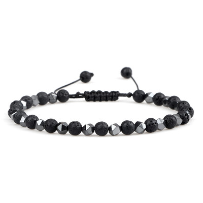 4 mm-es természetes kőből készült kerek gyöngyök karkötő, női minimalizmus, állítható bőr karkötők ékszerek férfi gyógyító jóga pulszera ajándék