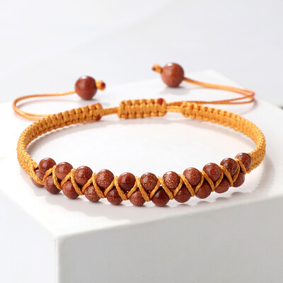 Dupla soros 4 mm-es természetes malachit gyöngyök karkötők, kézzel készített, állítható, fonott karkötők nőknek Férfi Divat Barátság Ajándékok