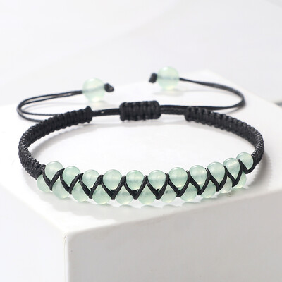 Dupla soros 4 mm-es természetes malachit gyöngyök karkötők, kézzel készített, állítható, fonott karkötők nőknek Férfi Divat Barátság Ajándékok