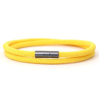 Noter új érkezés férfi kötél karkötő 4 mm-es nylon kétrétegű Lucky Thread karkötő nikkel fekete levehető csattal ajándék neki