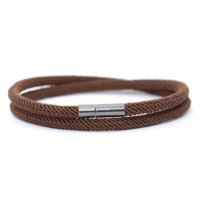 Noter új érkezés férfi kötél karkötő 4 mm-es nylon kétrétegű Lucky Thread karkötő nikkel fekete levehető csattal ajándék neki