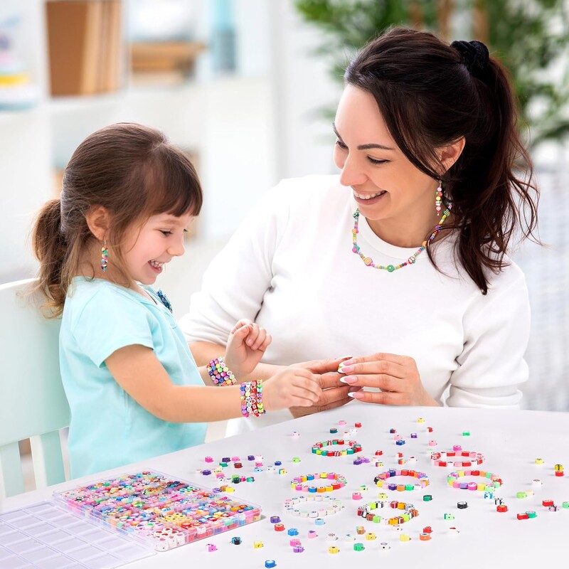 1 cutie 28 stiluri drăguțe din argilă polimerică Kit de fabricare a brățărilor și a colierelor Charms cutie cadou pentru fabricarea de bijuterii Accesorii DIY