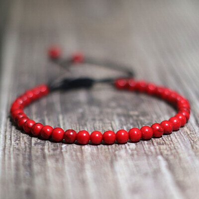 Új Makramé karkötő Férfi Női Állítható 4mm Karkötő Gyöngyök Természetes Lava Tiger Eyes Braslet Boyfriend Fesztivál kiegészítők