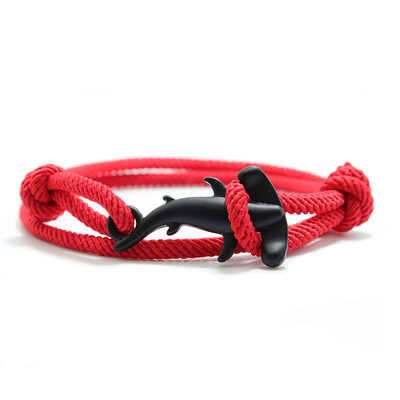 „Noter Fashion“ vyriška apyrankė, rankų darbo reguliuojama jūrų gyvūnų apyrankė su rykliu, dvigubo sluoksnio laido grandinėlė banglenčių apyrankė paplūdimio Joias