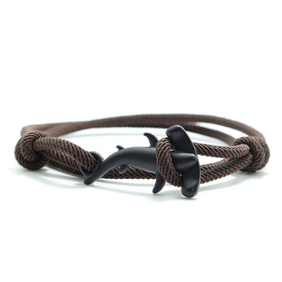 „Noter Fashion“ vyriška apyrankė, rankų darbo reguliuojama jūrų gyvūnų apyrankė su rykliu, dvigubo sluoksnio laido grandinėlė banglenčių apyrankė paplūdimio Joias