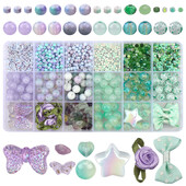 Stikla krelles rotaslietu izgatavošanas komplektam Kristāla krelles Rokassprādzes Sveķu krelles Sēklu krelles Pērļošanas piederumi Rokassprādze Auskaru Kaklarota