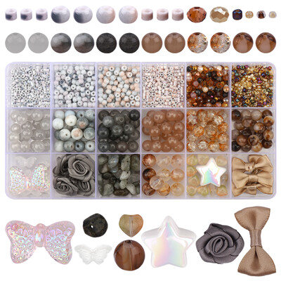 Stikla krelles rotaslietu izgatavošanas komplektam Kristāla krelles Rokassprādzes Sveķu krelles Sēklu krelles Pērļošanas piederumi Rokassprādze Auskaru Kaklarota