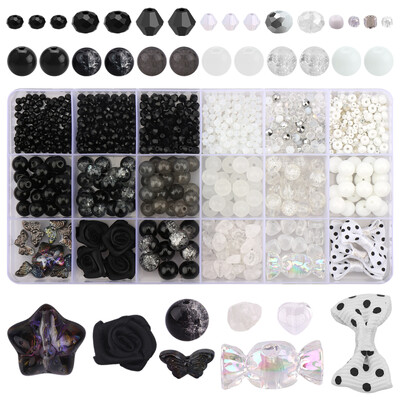 Stikla krelles rotaslietu izgatavošanas komplektam Kristāla krelles Rokassprādzes Sveķu krelles Sēklu krelles Pērļošanas piederumi Rokassprādze Auskaru Kaklarota