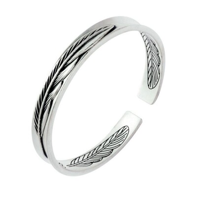 Móda osobnosť Thorn Line Geometrický rukáv Ostnatý drôt Otvorený náramok pre mužov Punk náramok Trend šperky darček