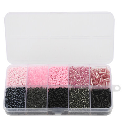 130g/készlet Üveg Kerek Maggyöngyök Tubus Laza gyöngyök Barkácsolás Karkötő Nyaklánc Cseh kristály Ékszerkészítés Kézzel Készített Kiegészítők