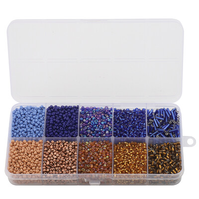 130g/készlet Üveg Kerek Maggyöngyök Tubus Laza gyöngyök Barkácsolás Karkötő Nyaklánc Cseh kristály Ékszerkészítés Kézzel Készített Kiegészítők