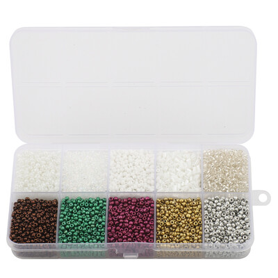 130g/készlet Üveg Kerek Maggyöngyök Tubus Laza gyöngyök Barkácsolás Karkötő Nyaklánc Cseh kristály Ékszerkészítés Kézzel Készített Kiegészítők