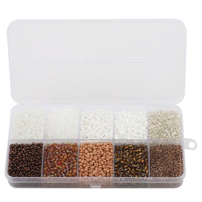 130g/készlet Üveg Kerek Maggyöngyök Tubus Laza gyöngyök Barkácsolás Karkötő Nyaklánc Cseh kristály Ékszerkészítés Kézzel Készített Kiegészítők