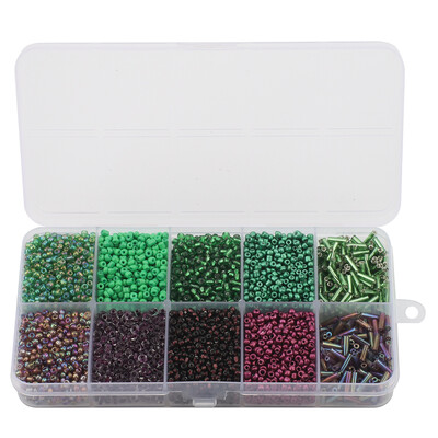 130g/készlet Üveg Kerek Maggyöngyök Tubus Laza gyöngyök Barkácsolás Karkötő Nyaklánc Cseh kristály Ékszerkészítés Kézzel Készített Kiegészítők